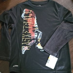 Boys Black Basketball Shirt